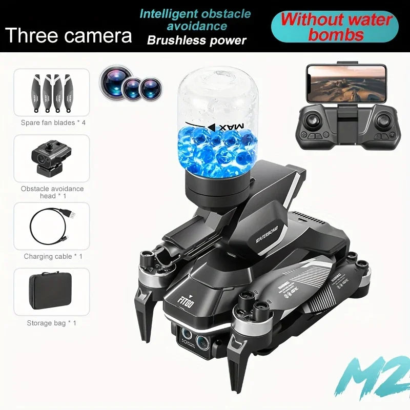 Drone Acuático Plegable con Cámara Dual HD y Vuelo Inteligente
