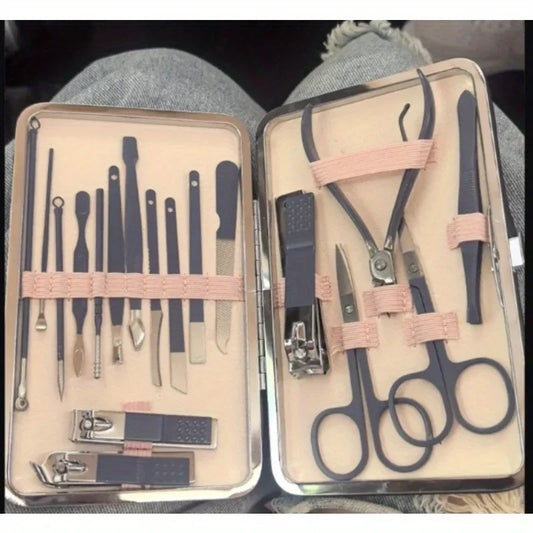 Kit de Manicura y Pedicura de Acero Inoxidable