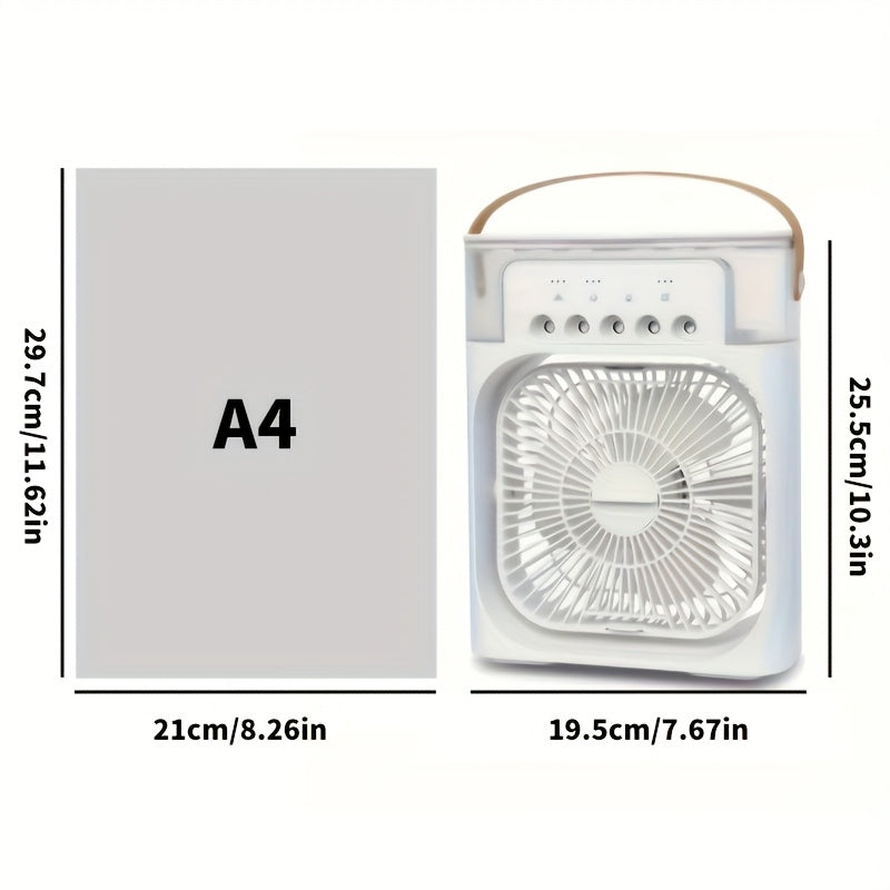 Ventilador Portátil USB 2 en 1 con Humidificador y Difusor de Aromas