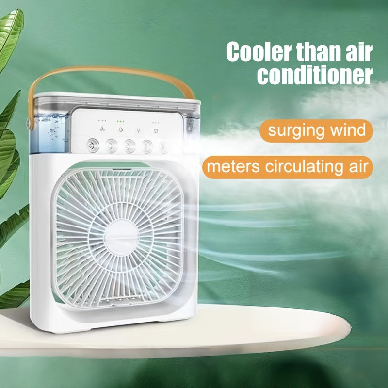 Ventilador Portátil USB 2 en 1 con Humidificador y Difusor de Aromas