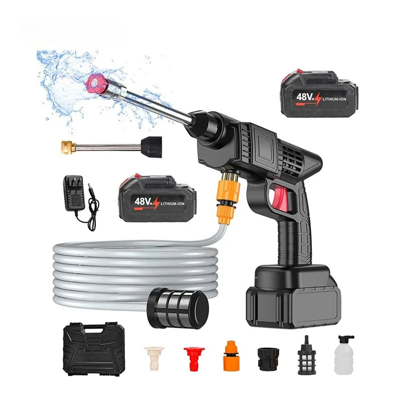 Limpieza sin Límites: Hidrolavadora Portátil con Doble Batería 48V