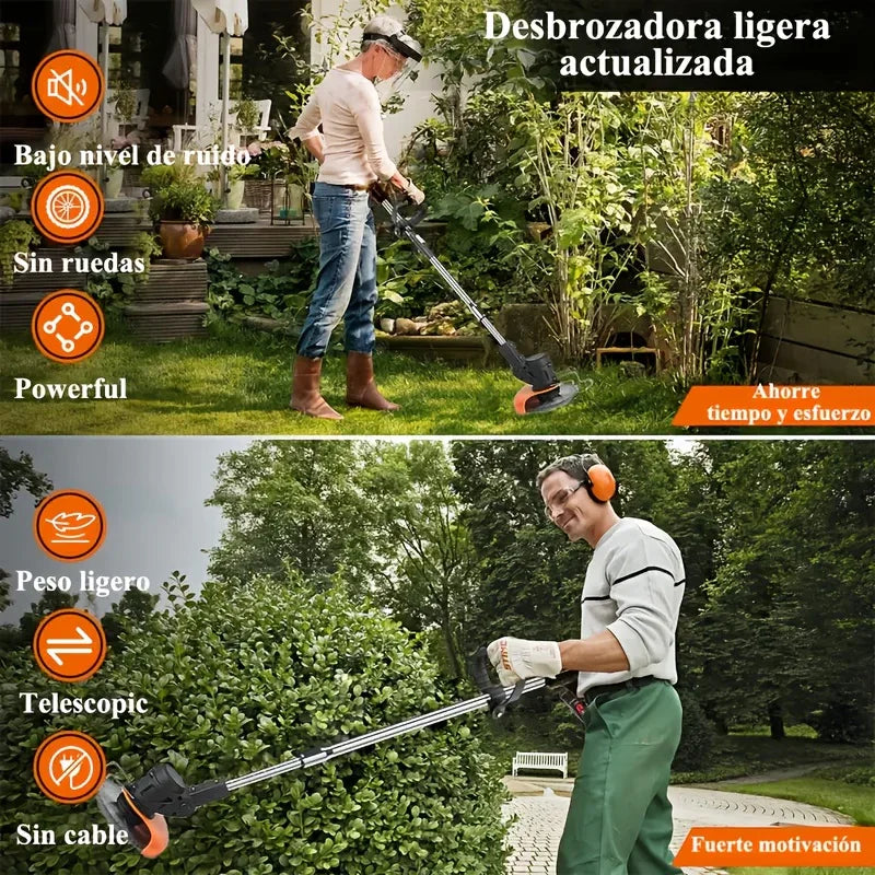 ¡Despídete del Cable! Cortadora 48V con 2 Baterías y Corte Preciso
