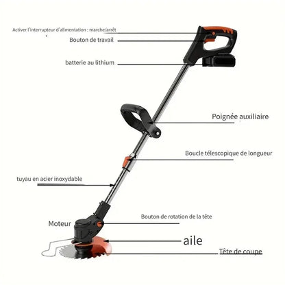 ¡Despídete del Cable! Cortadora 48V con 2 Baterías y Corte Preciso