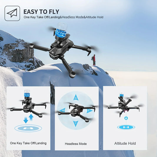 Drone Acuático Plegable con Cámara Dual HD y Vuelo Inteligente