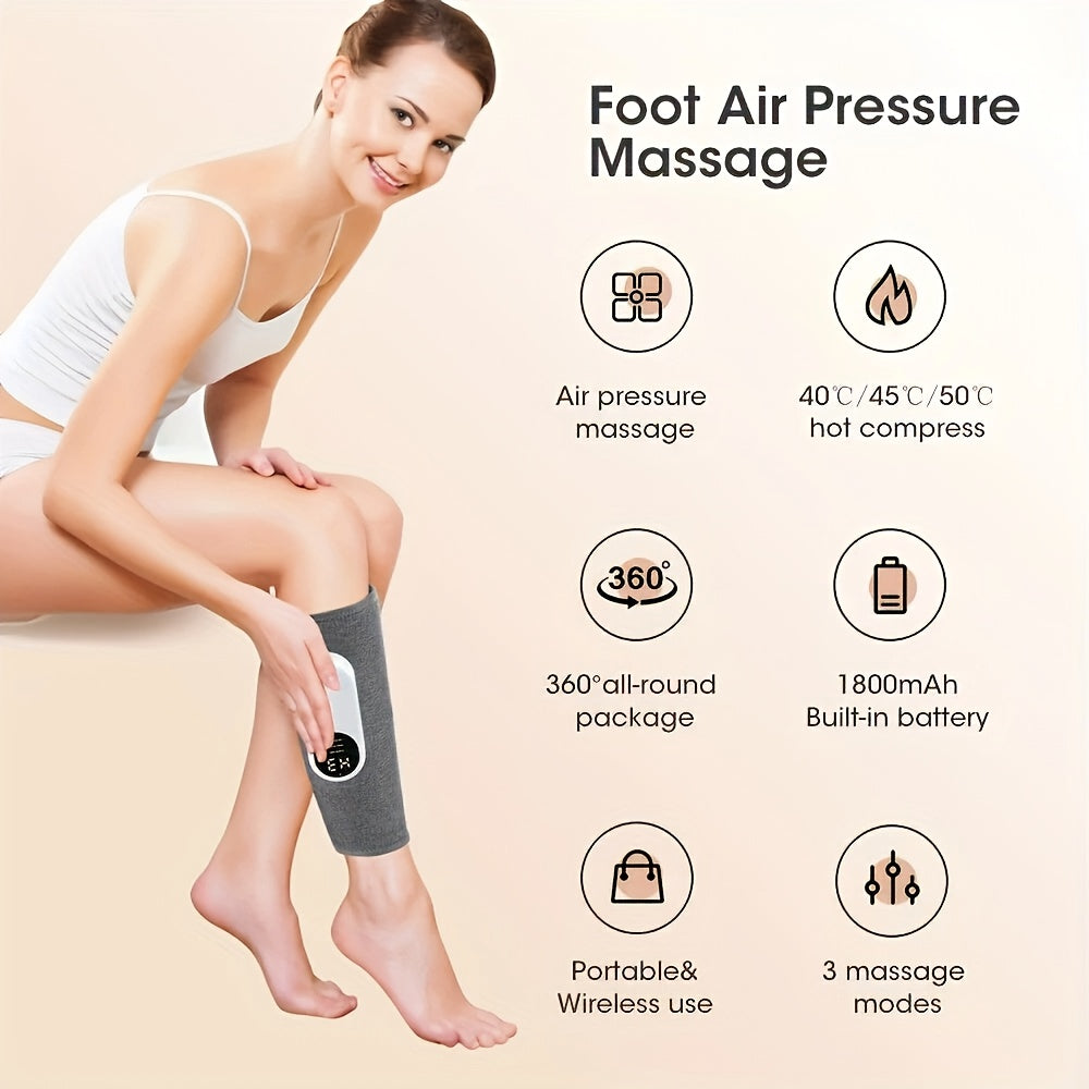 Masajeador Inalámbrico de Piernas con Compresión de Aire y Calor