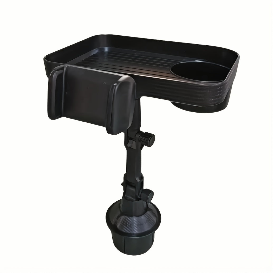 Soporte 3-en-1 para Coche: Portavasos, Teléfono y Tablet