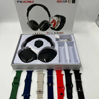 Reloj Inteligente REJO P9 Ultra – Smartwatch + 7 Correas Intercambiables