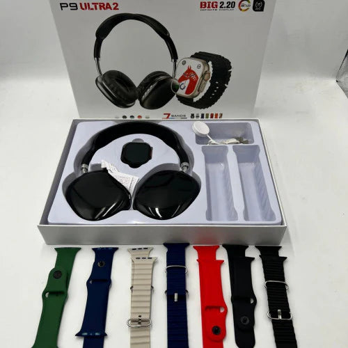 Reloj Inteligente REJO P9 Ultra – Smartwatch + 7 Correas Intercambiables