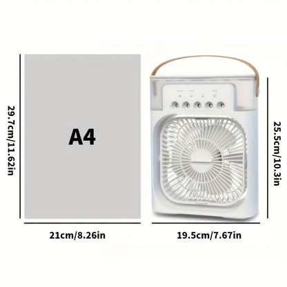 Ventilador Portátil USB 2 en 1 con Humidificador y Difusor de Aromas
