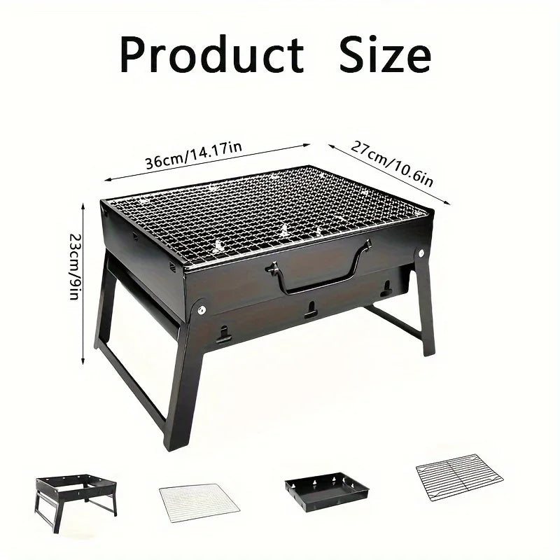 Mini Parrilla BBQ de Carbón – Ideal para Aire Libre
