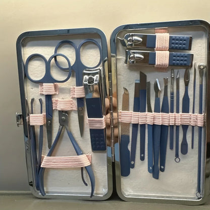 Kit de Manicura y Pedicura de Acero Inoxidable